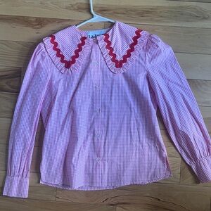 La veste rickrack collared blouse